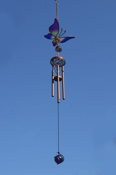 Pastel Butterfly Wind Chime, blue - The Wind Chime Shop Limited