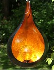 Orange Teardrop Solar Lantern